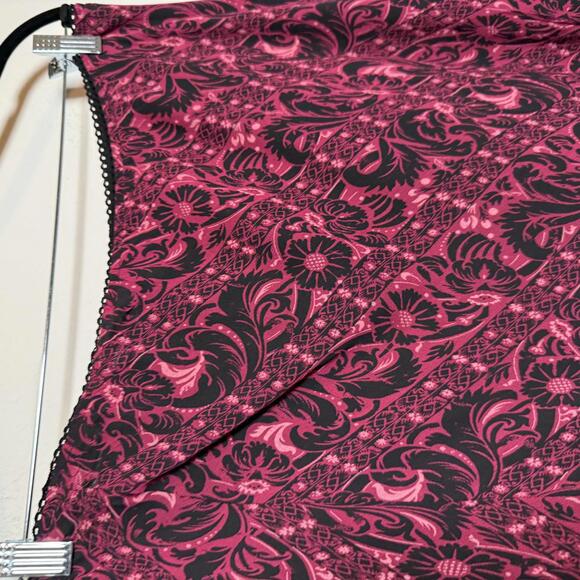 Vintage Pink and Black Romantic Sheer Maxi Skirt - Picture 1 of 5
